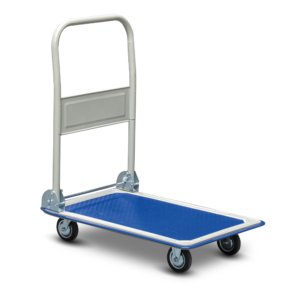 Chariot pliable a plate forme bleue de chez Workmen storage