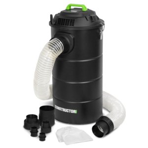 Aspirateur d'atelier 1200W avec cuve métallique noire et tuyau flexible blanc 65L Constructor