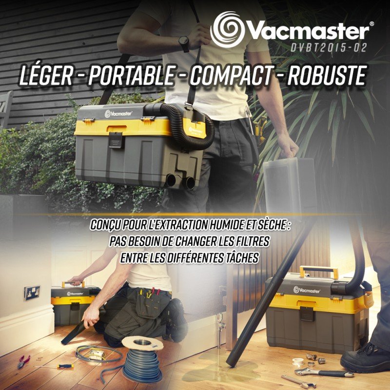 Aspirateur eau et poussieres rechargeable 20v avec fonction soufflerie vacmaster professional (1)